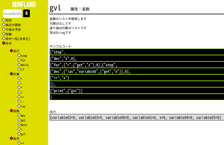 自作言語ドキュメントページの作成